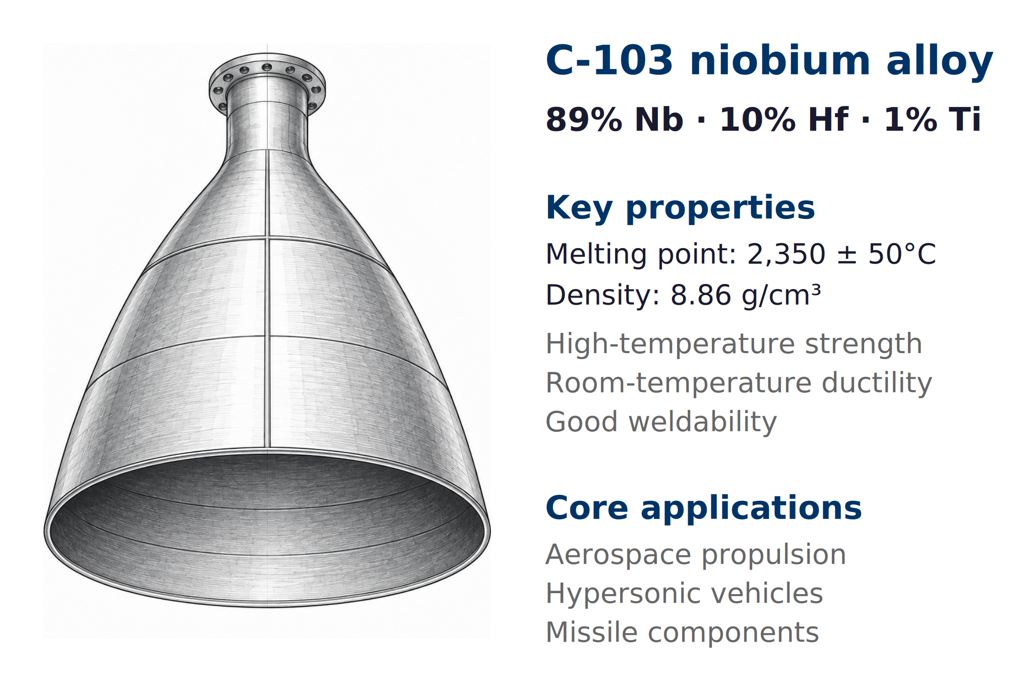 Niobium alloy use in rocket propulsion